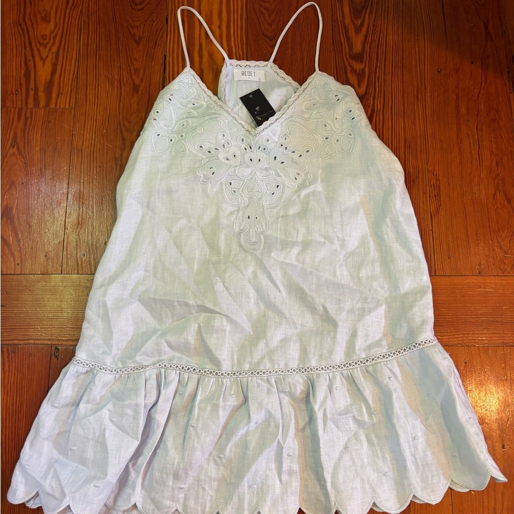Light blue Embroidered dress